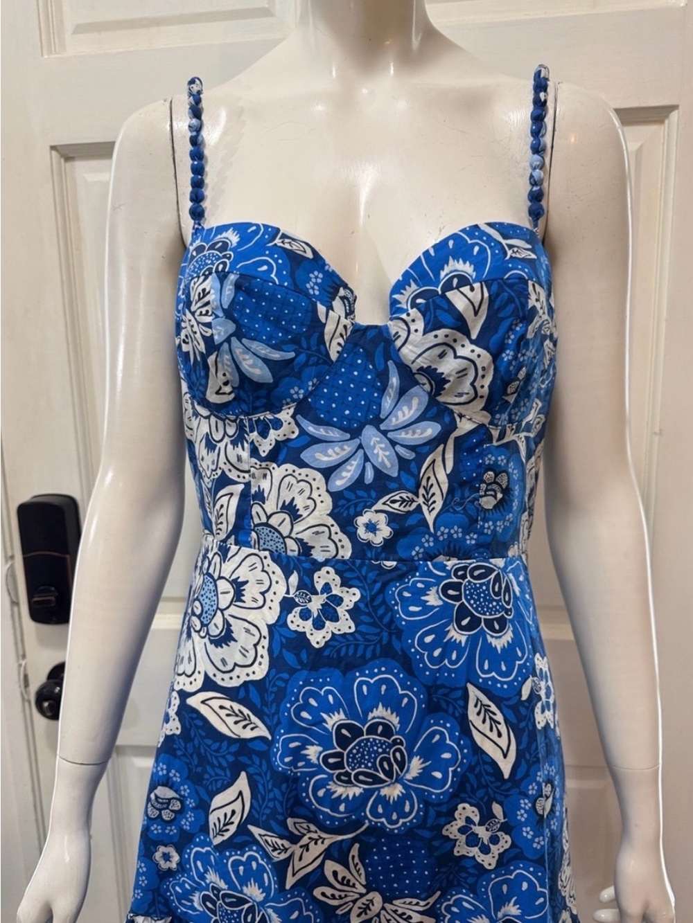 FARM Rio Blue and White Floral Maxi Dress - Picture 6 of 6